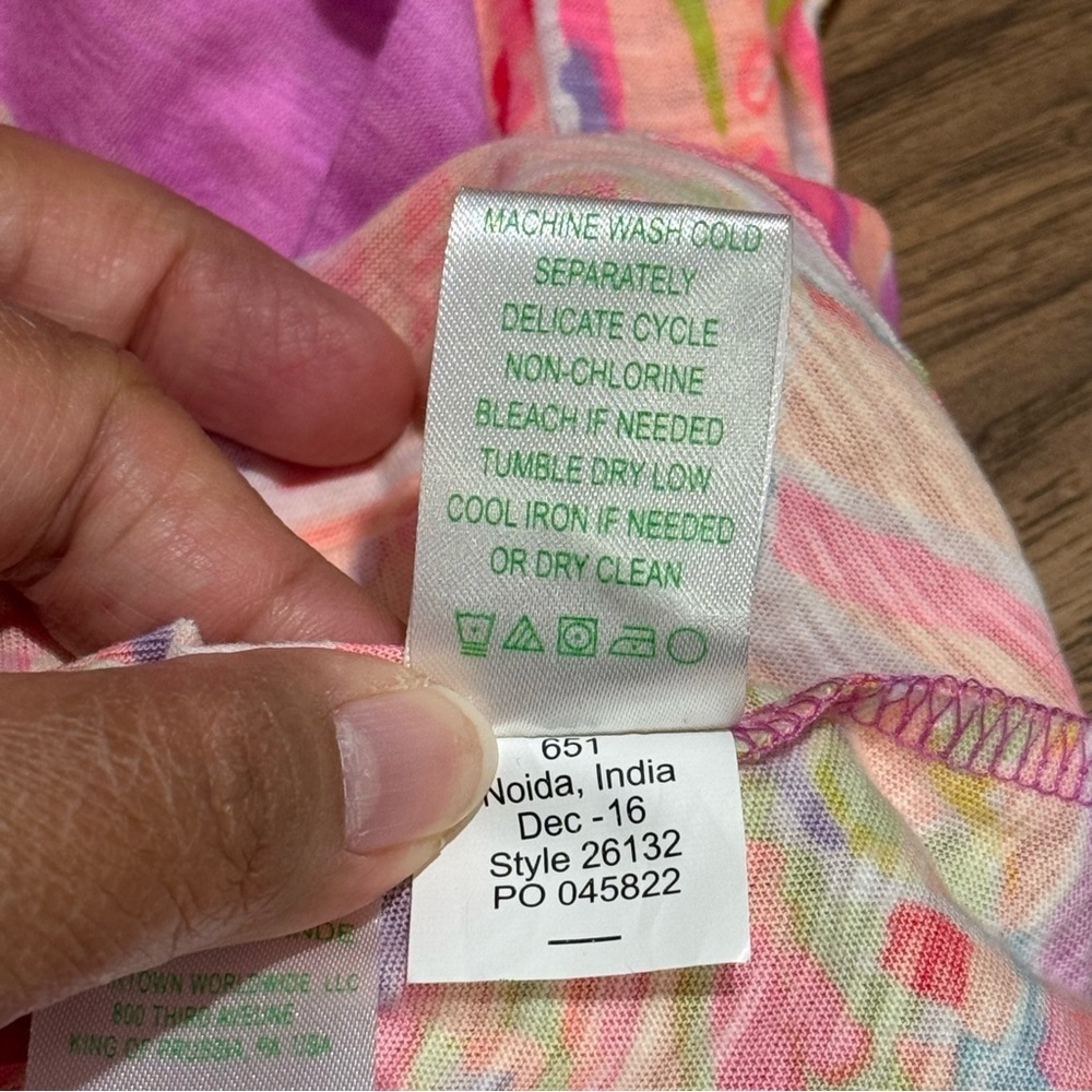 Lilly Pulitzer Small Amethyst Sunseekers Enna Off Shoulder Blouse Preppy Resort - Picture 5 of 5